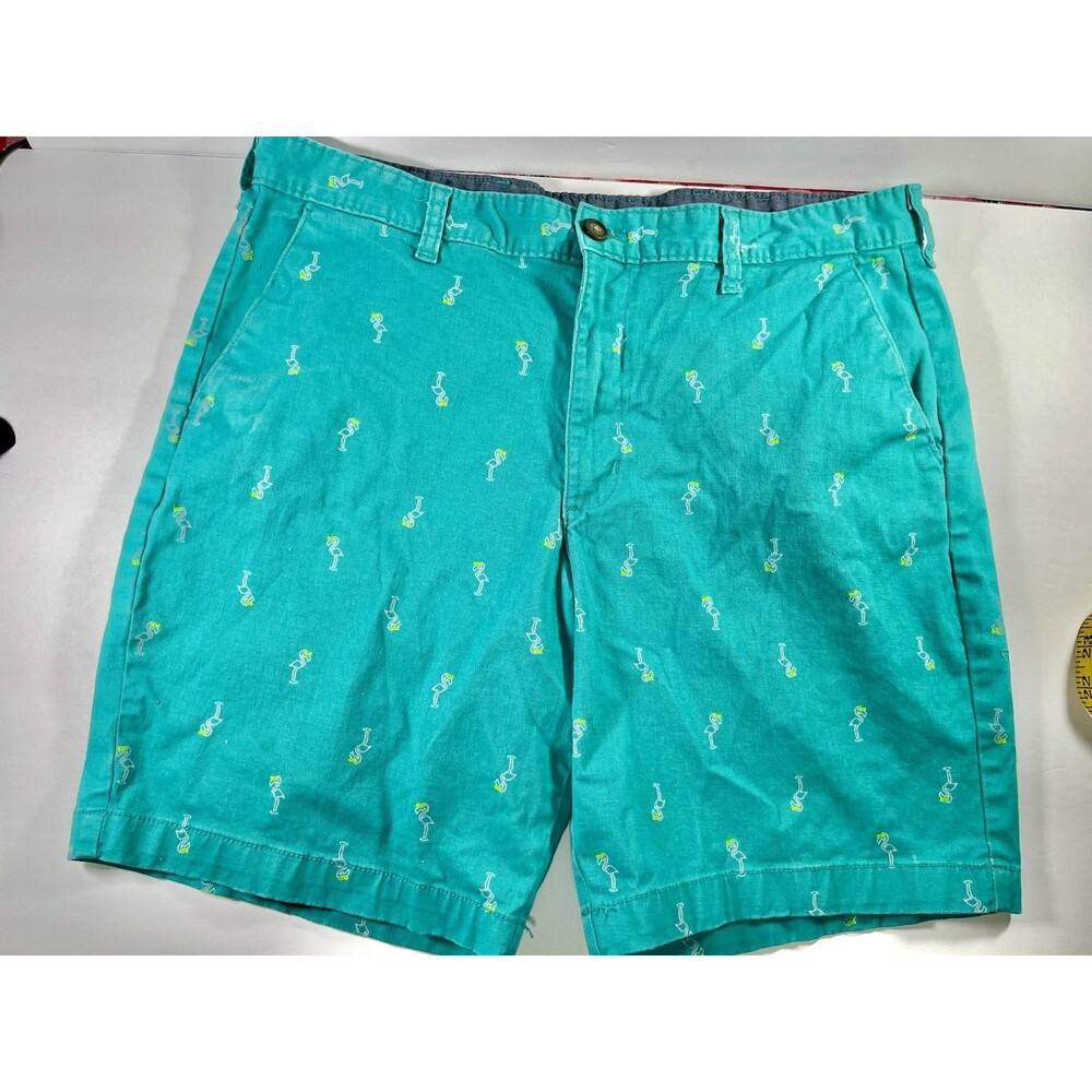George Men's Flamingo Print Chino Shorts - Teal/Aqua 36